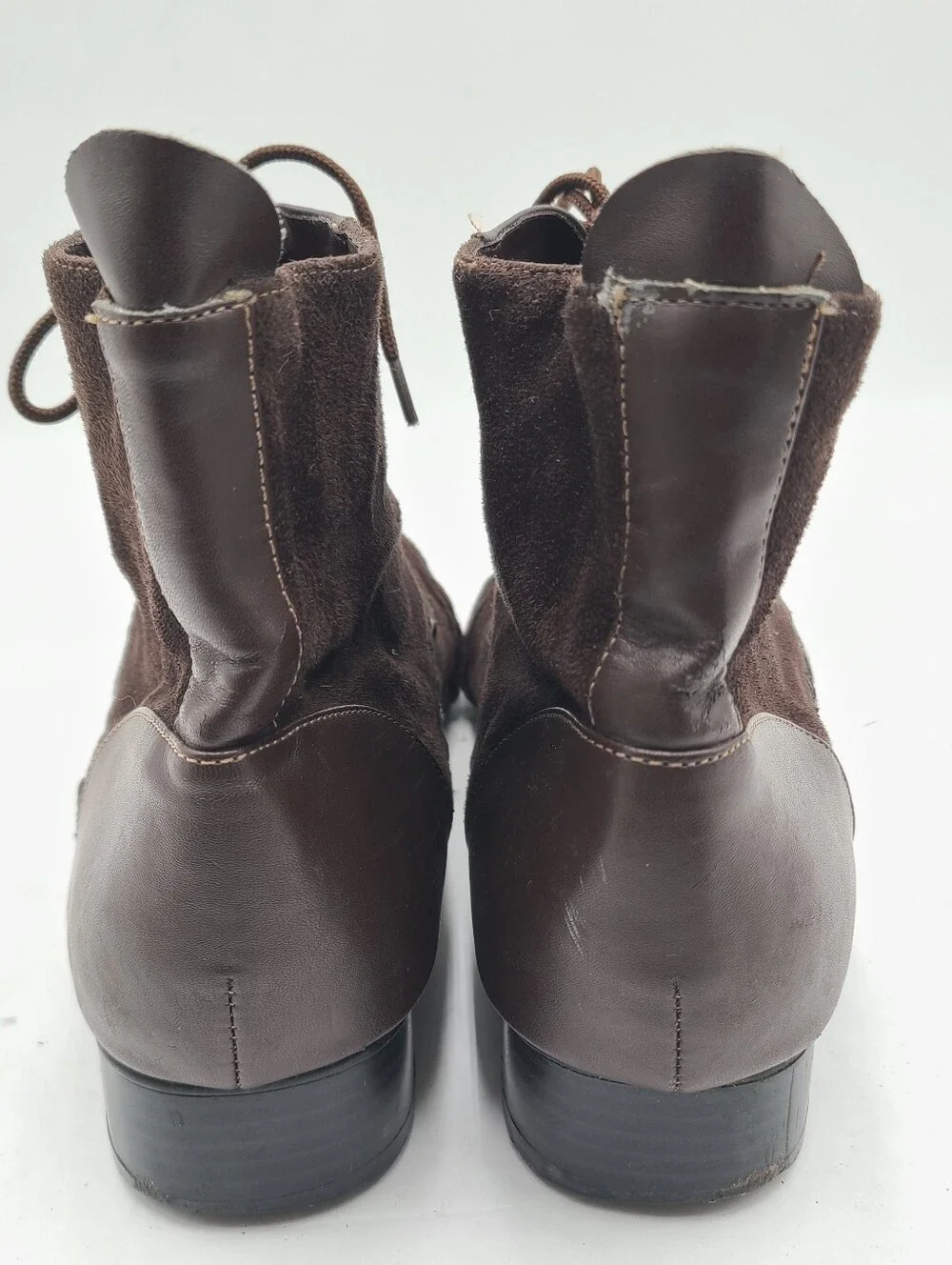 B49 The Mad Hatter Brown Leather Boots FUNTASMA Size 12-13 L